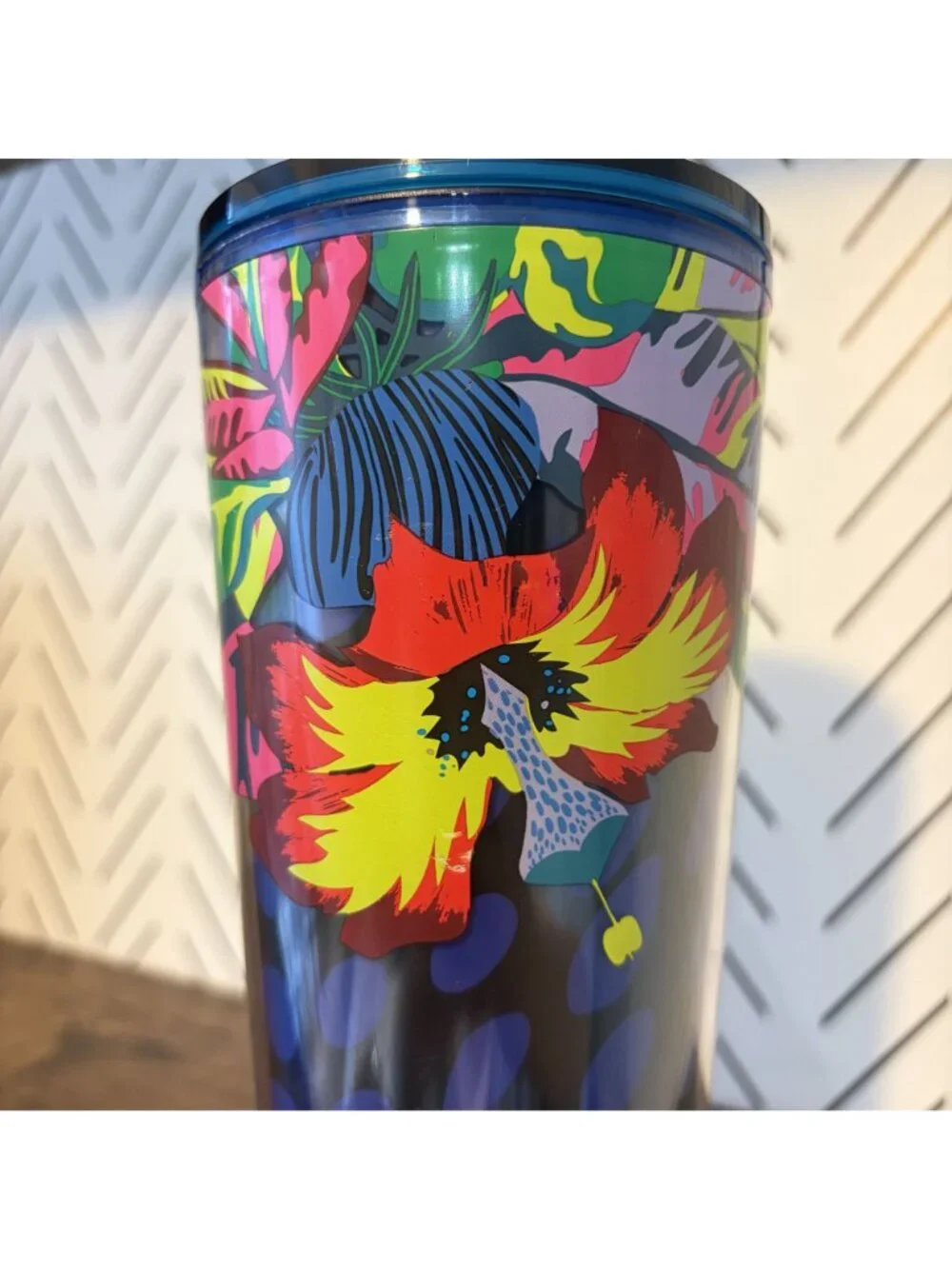 Starbucks Summer 2023 Floral Leaves Venti Cold Cup Tumbler Tropical 24oz Straw